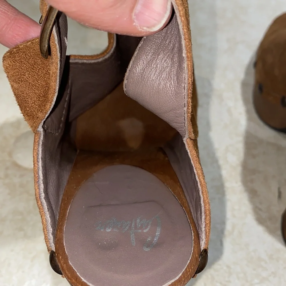 Castaner Brown Suede Platform Clog Mule Size 39